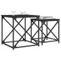 Stackable coffee tables, 2 pieces, engineered wood, black by , Coffee table - Ref: Foro24-838943, Price: 49,84 €, Discount: %