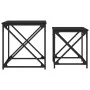 Stackable coffee tables, 2 pieces, engineered wood, black by , Coffee table - Ref: Foro24-838943, Price: 49,84 €, Discount: %