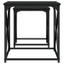 Stackable coffee tables, 2 pieces, engineered wood, black by , Coffee table - Ref: Foro24-838943, Price: 49,84 €, Discount: %