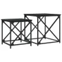Stackable coffee tables, 2 pieces, engineered wood, black by , Coffee table - Ref: Foro24-838943, Price: 49,84 €, Discount: %