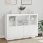 Display cabinets with LED lights, 3 pieces, engineered wood, white. by , Sideboards - Ref: Foro24-3209107, Price: 232,73 €, D...