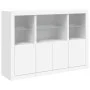 Display cabinets with LED lights, 3 pieces, engineered wood, white. by , Sideboards - Ref: Foro24-3209107, Price: 232,73 €, D...
