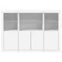 Display cabinets with LED lights, 3 pieces, engineered wood, white. by , Sideboards - Ref: Foro24-3209107, Price: 232,73 €, D...