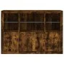 Sideboard with LED light 3 pieces engineered wood smoked oak by , Sideboards - Ref: Foro24-3209111, Price: 204,21 €, Discount: %