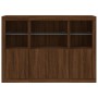 Sideboard with LED light, 3 pieces, engineered wood, brown oak. by , Sideboards - Ref: Foro24-3209113, Price: 222,13 €, Disco...
