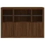Sideboard with LED light, 3 pieces, engineered wood, brown oak. by , Sideboards - Ref: Foro24-3209113, Price: 214,69 €, Disco...