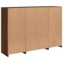 Sideboard with LED light, 3 pieces, engineered wood, brown oak. by , Sideboards - Ref: Foro24-3209113, Price: 214,69 €, Disco...