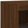 Sideboard with LED light, 3 pieces, engineered wood, brown oak. by , Sideboards - Ref: Foro24-3209113, Price: 214,69 €, Disco...