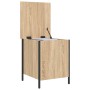 Banco almacenaje madera ingeniería roble Sonoma 40x42,5x50 cm