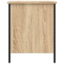 Banco almacenaje madera ingeniería roble Sonoma 40x42,5x50 cm