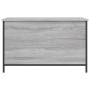 Banco de almacenaje madera ingeniería gris Sonoma 80x42,5x50 cm