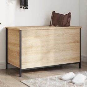 Storage bench made of Sonoma oak wood, 80x42.5x50 cm. by , Benches for halls and storage - Ref: Foro24-839014, Price: 75,79 €...