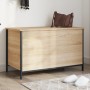 Sonoma Aufbewahrungsbank aus Eichenholz 80x42,5x50 cm von , Bänke für Hallen und Lager - Ref: Foro24-839014, Preis: 75,79 €, ...