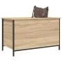 Storage bench made of Sonoma oak wood, 80x42.5x50 cm. by , Benches for halls and storage - Ref: Foro24-839014, Price: 78,29 €...