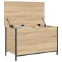 Storage bench made of Sonoma oak wood, 80x42.5x50 cm. by , Benches for halls and storage - Ref: Foro24-839014, Price: 78,29 €...