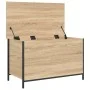 Storage bench made of Sonoma oak wood, 80x42.5x50 cm. by , Benches for halls and storage - Ref: Foro24-839014, Price: 78,29 €...