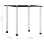 Stapelbare Tische 3 Einheiten schwarzes gehärtetes Glas von vidaXL, Seitentische - Ref: Foro24-249527, Preis: 47,23 €, Rabatt: %