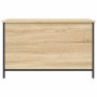 Banco almacenaje madera ingeniería roble Sonoma 80x42,5x50 cm