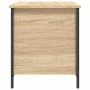 Banco almacenaje madera ingeniería roble Sonoma 80x42,5x50 cm