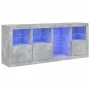 Sideboard with LED lights in concrete gray 164x37x67 cm by , Sideboards - Ref: Foro24-3209054, Price: 217,36 €, Discount: %
