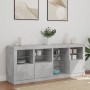 Sideboard with LED lights in concrete gray 164x37x67 cm by , Sideboards - Ref: Foro24-3209054, Price: 222,69 €, Discount: %