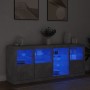 Sideboard with LED lights in concrete gray 164x37x67 cm by , Sideboards - Ref: Foro24-3209054, Price: 222,69 €, Discount: %