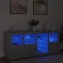 Sideboard with LED lights in concrete gray 164x37x67 cm by , Sideboards - Ref: Foro24-3209054, Price: 217,36 €, Discount: %