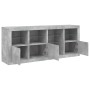 Sideboard with LED lights in concrete gray 164x37x67 cm by , Sideboards - Ref: Foro24-3209054, Price: 222,69 €, Discount: %