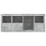 Sideboard with LED lights in concrete gray 164x37x67 cm by , Sideboards - Ref: Foro24-3209054, Price: 222,69 €, Discount: %