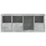 Sideboard with LED lights in concrete gray 164x37x67 cm by , Sideboards - Ref: Foro24-3209054, Price: 217,36 €, Discount: %