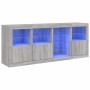 Sideboard with Sonoma grey LED lights 164x37x67 cm by , Sideboards - Ref: Foro24-3209056, Price: 202,18 €, Discount: %