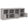 Sideboard with Sonoma grey LED lights 164x37x67 cm by , Sideboards - Ref: Foro24-3209056, Price: 202,18 €, Discount: %