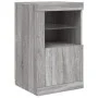 Sideboard with Sonoma grey LED lights 164x37x67 cm by , Sideboards - Ref: Foro24-3209056, Price: 195,80 €, Discount: %