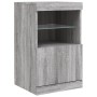 Sideboard with Sonoma grey LED lights 164x37x67 cm by , Sideboards - Ref: Foro24-3209056, Price: 202,18 €, Discount: %