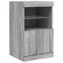 Sideboard with Sonoma grey LED lights 164x37x67 cm by , Sideboards - Ref: Foro24-3209056, Price: 195,80 €, Discount: %