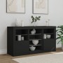 Black sideboard with LED lights 123x37x67 cm by , Sideboards - Ref: Foro24-3209080, Price: 190,39 €, Discount: %