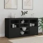 Black sideboard with LED lights 123x37x67 cm by , Sideboards - Ref: Foro24-3209080, Price: 184,84 €, Discount: %
