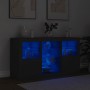Black sideboard with LED lights 123x37x67 cm by , Sideboards - Ref: Foro24-3209080, Price: 190,39 €, Discount: %