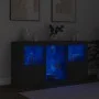 Black sideboard with LED lights 123x37x67 cm by , Sideboards - Ref: Foro24-3209080, Price: 184,84 €, Discount: %
