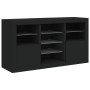 Black sideboard with LED lights 123x37x67 cm by , Sideboards - Ref: Foro24-3209080, Price: 190,39 €, Discount: %