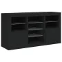 Black sideboard with LED lights 123x37x67 cm by , Sideboards - Ref: Foro24-3209080, Price: 184,84 €, Discount: %