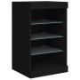 Black sideboard with LED lights 123x37x67 cm by , Sideboards - Ref: Foro24-3209080, Price: 190,39 €, Discount: %