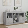 Sideboard mit betongrauen LED-Leuchten 123x37x67 cm von , Sideboards - Ref: Foro24-3209082, Preis: 167,36 €, Rabatt: %