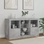 Sideboard with LED lights in concrete gray 123x37x67 cm by , Sideboards - Ref: Foro24-3209082, Price: 164,41 €, Discount: %