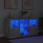 Sideboard mit betongrauen LED-Leuchten 123x37x67 cm von , Sideboards - Ref: Foro24-3209082, Preis: 167,36 €, Rabatt: %