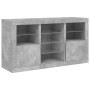 Sideboard with LED lights in concrete gray 123x37x67 cm by , Sideboards - Ref: Foro24-3209082, Price: 167,36 €, Discount: %