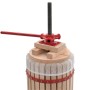 Prensa de vino y fruta con paño de tela 30 L madera de roble