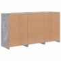 Sideboard mit betongrauen LED-Leuchten 123x37x67 cm von , Sideboards - Ref: Foro24-3209082, Preis: 167,36 €, Rabatt: %