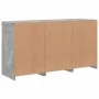 Sideboard with LED lights in concrete gray 123x37x67 cm by , Sideboards - Ref: Foro24-3209082, Price: 164,41 €, Discount: %