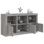 Sideboard with Sonoma grey LED lights 123x37x67 cm by , Sideboards - Ref: Foro24-3209063, Price: 152,33 €, Discount: %